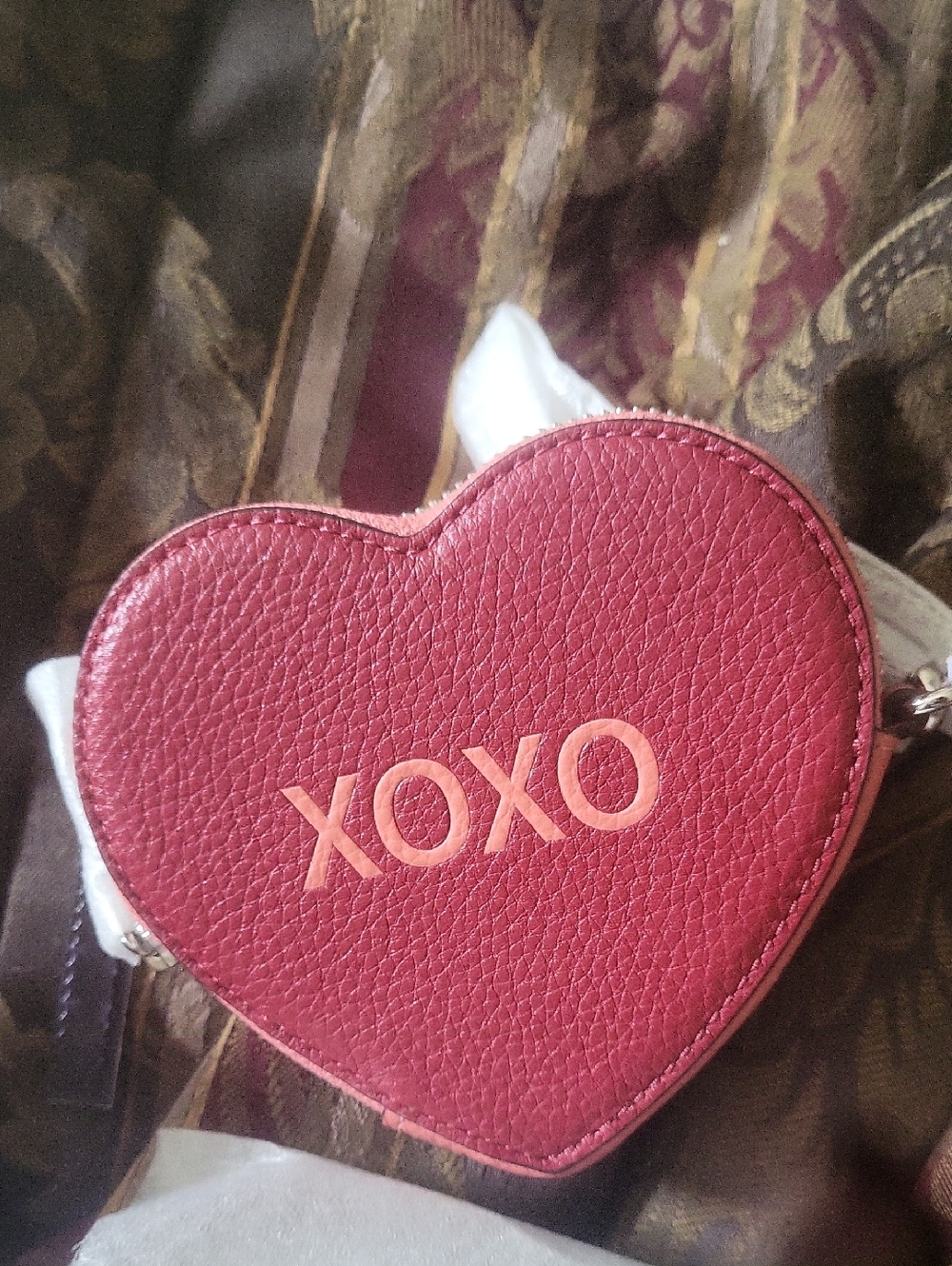Coach Wrapped Tagged Leather Pink Chain Cash Or Coin Gorgous Leather Sealed - Picture 4 of 6